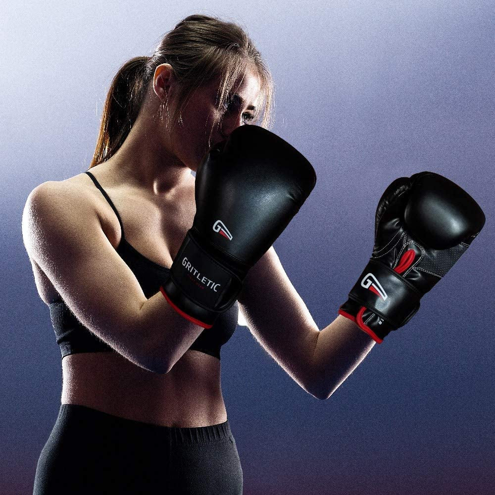 Boxing & MMA Training Gloves | Supreme Boxing Gloves for Men & Women. 8,10,12,14 & 16Oz Boxing Gloves (Red-Black)