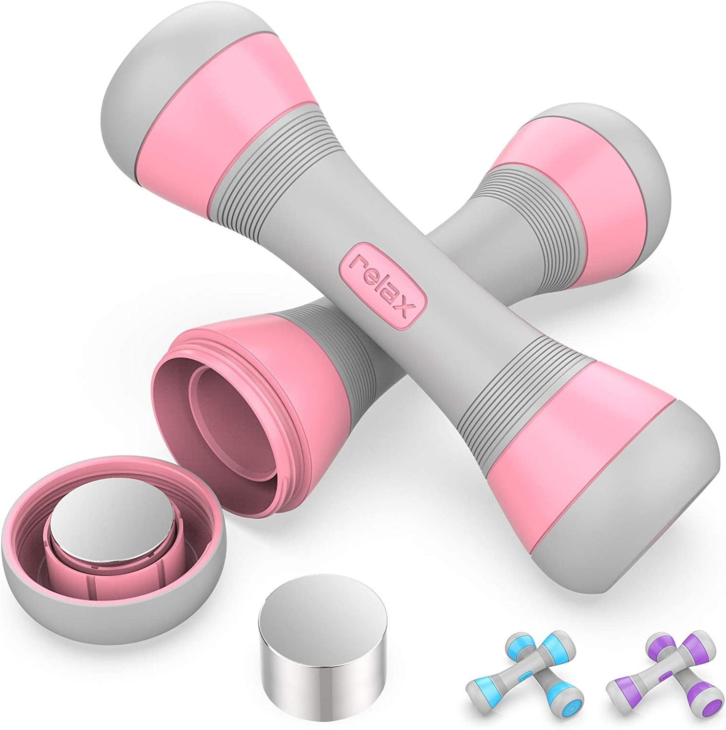 Adjustable Dumbbells Set for Women, 4.5Lbs Dumbbells Weight Pair, Exercise Dumbbells for Home, Office, Gym