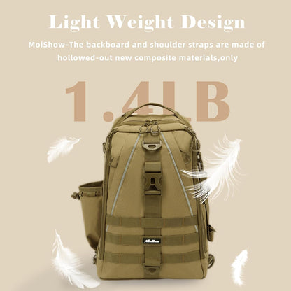 Fishing Backpack Tackle Bag, Fishing Tackle Backpack with Rod Holder