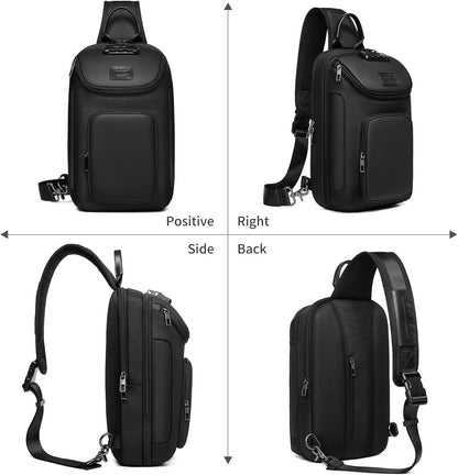 Umydeal Sling Backpack Sling Bag Crossbody Backpack Shoulder Casual Daypack Rucksack for Men (Gray)