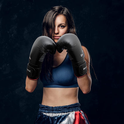 Boxing & MMA Training Gloves | Supreme Boxing Gloves for Men & Women. 8,10,12,14 & 16Oz Boxing Gloves (Red-Black)