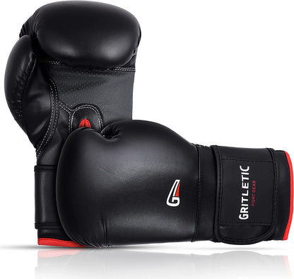 Boxing & MMA Training Gloves | Supreme Boxing Gloves for Men & Women. 8,10,12,14 & 16Oz Boxing Gloves (Red-Black)